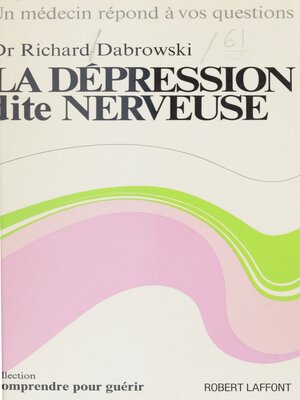 cover image of La dépression dite nerveuse